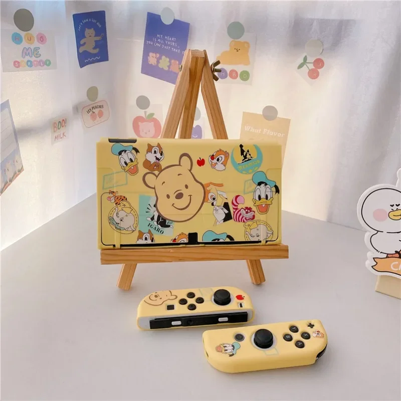 Disney Pooh Bear Winnie Switch Oled Case for Nintendo Switch OLED Protective Shell Game Console Case Anime Split Shell Anti-drop