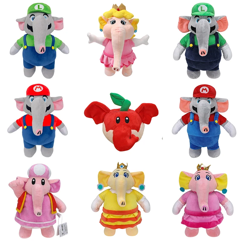 

Elephant Mario Luigi Plush Toys Super Mario Bros Anime Figure Princess Peach Daisy Toadette Soft Stuffed Dolls Christmas Gifts