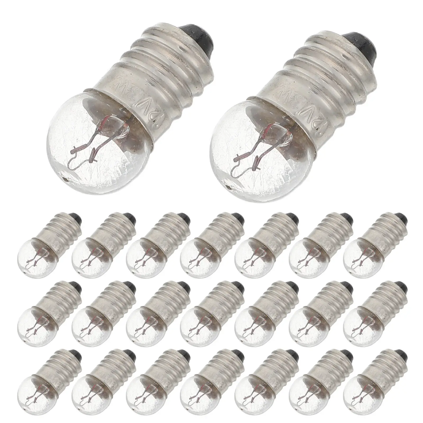 50Pcs Screw Base Miniature Light Bulbs E10 Electrical Circuit Experiment Kit Low Voltage Safety Educational Physics Lab