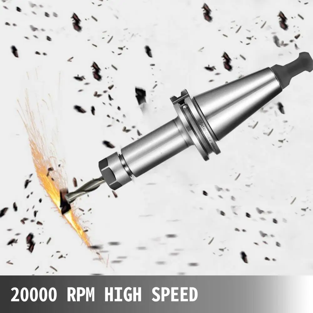 CNCマシン用ツールホルダーセット,cat40,er16コレットチャック,100mm, 4個