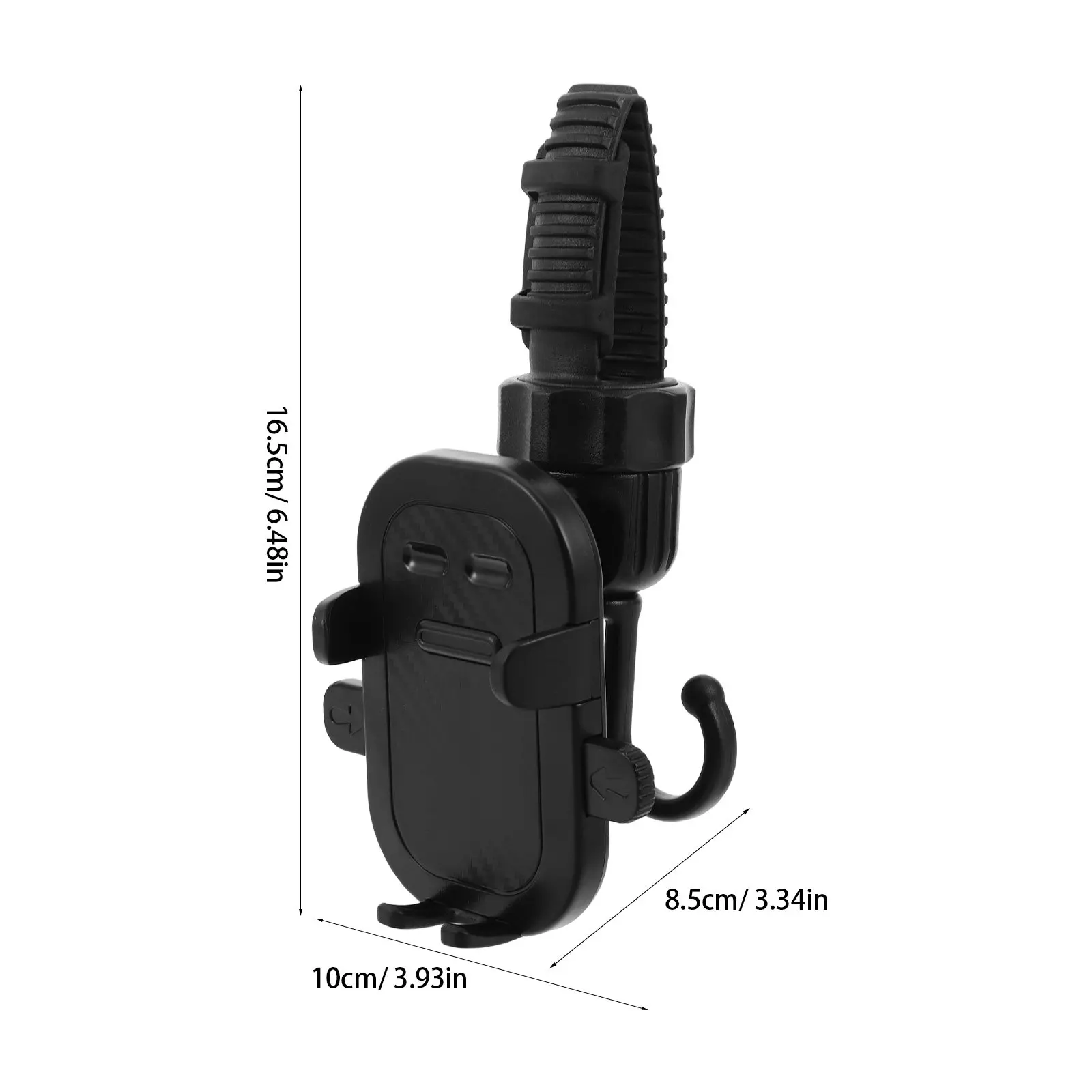All in One Stroller Phone Mount Bag Hook for Baby Strollers Scooters Shopping Carts Universal Fit Secure Strong Lightweight