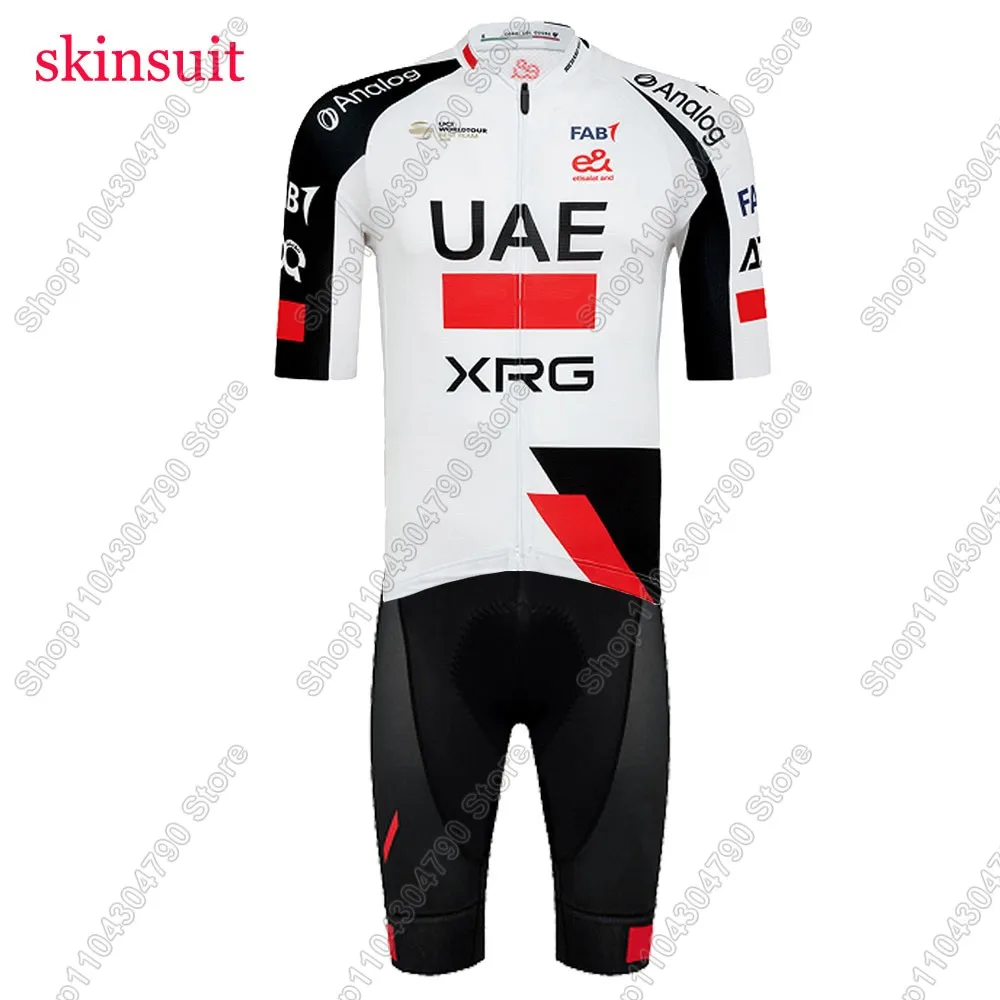 بدلة جلدية لفريق الإمارات العربية المتحدة لركوب الدراجات 2026 TDF طقم قمصان قصيرة لركوب الدراجات Pogacar-XRG ملابس سباق بذلة مايوه MTB