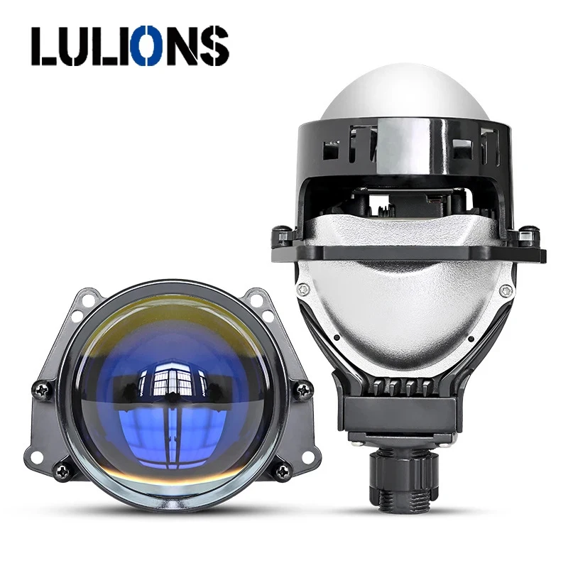 2pc H4 H7 H11 9005 3Inch Led Lens Halo Lights Projectors Lenses 120W 6000K LED Lamp For  Car Headlights Angel Eyes Car Accessory