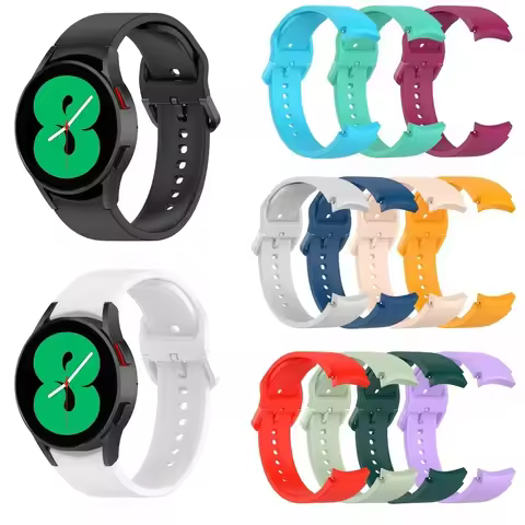Silicone Strap For Samsung Galaxy watch7/6/5/4/3/FE Watch Band Soft smartwatch Sport Bracelet Wristband Watchband Accessories