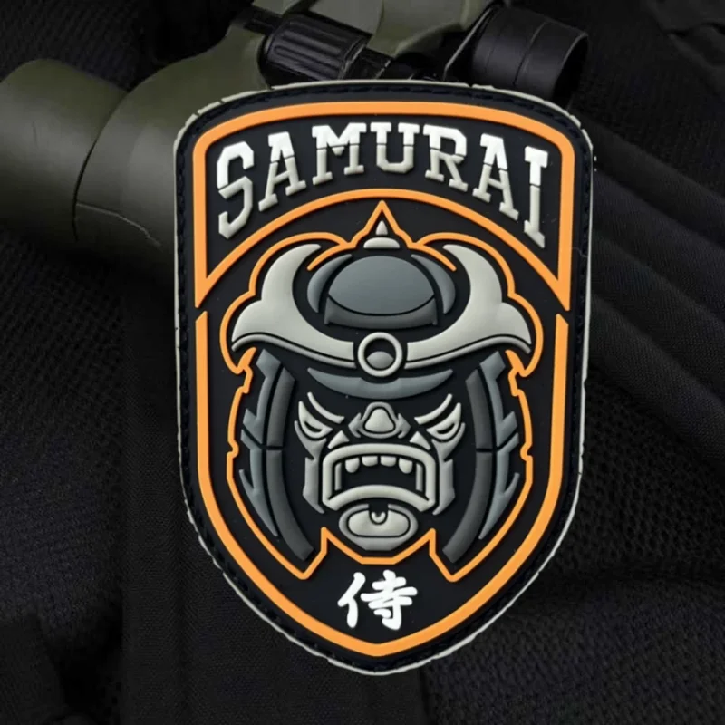 

Samurai Warrior Patch Tactical Hook and Loop Morale Badge Military Backpack Decorative Stickers Armband DIY Patches for Clothing