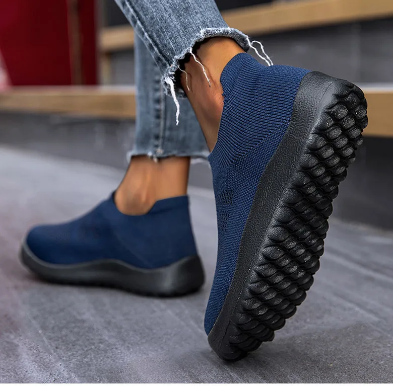 Damen-Sneaker zum Hineinschlüpfen, Damenschuhe, 2023, atmungsaktive Mesh-Turnschuhe für Damen, Sportschuhe, weiße Freizeitschuhe, Zapatillas Mujer – Detail 7
