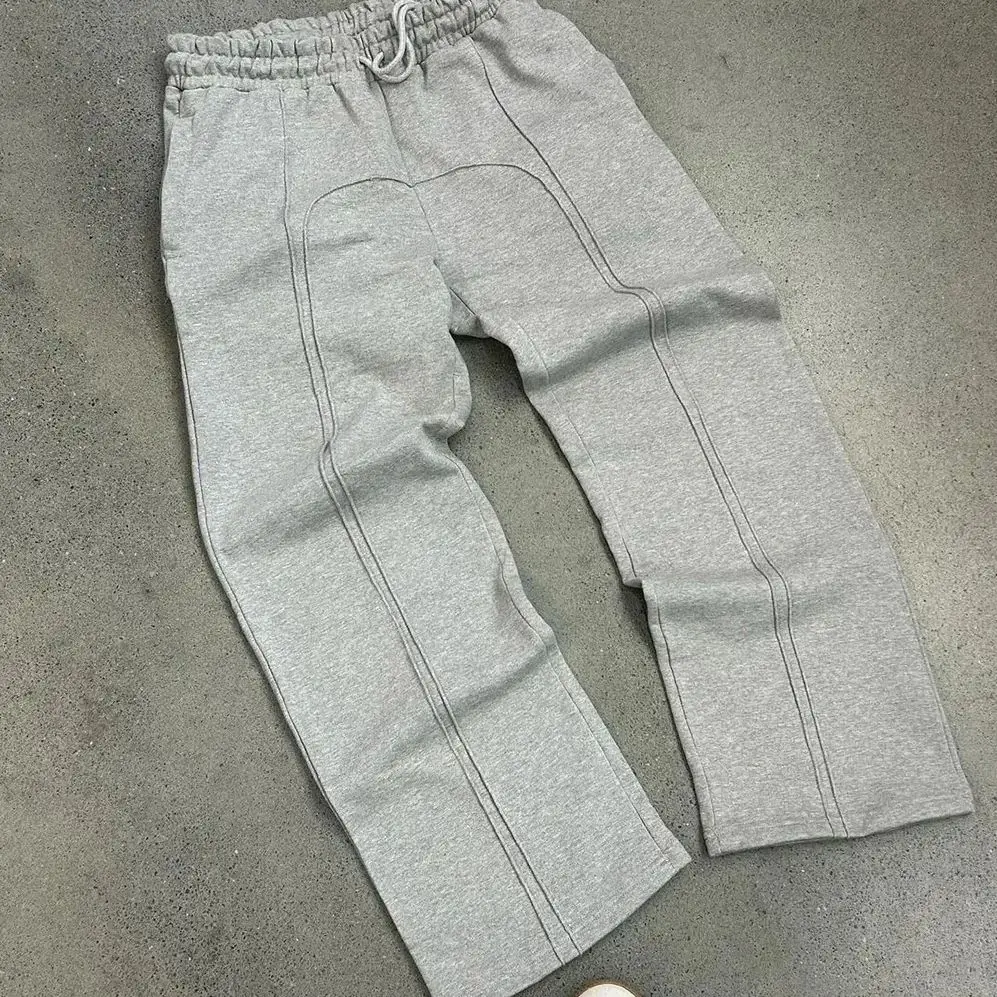 بنطال رياضي برباط مرن، سراويل كاجوال، ملابس هيب هوب راب ستريت Y2K #2