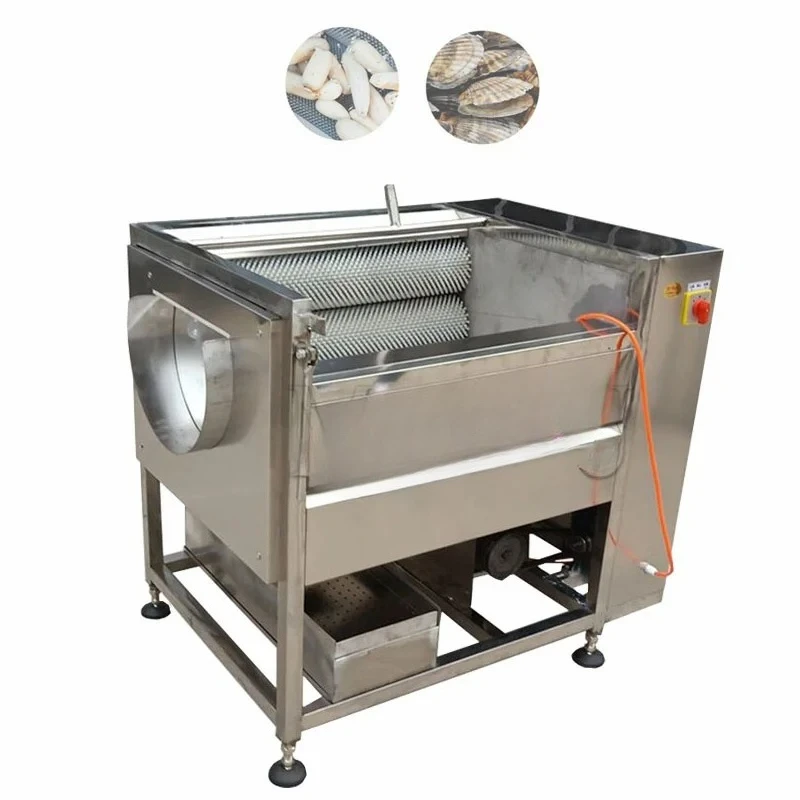 

Brush Roller Type Horizontal Sweet Potato Ginger Vegetable Root Washing Cleaning Peeling Machine