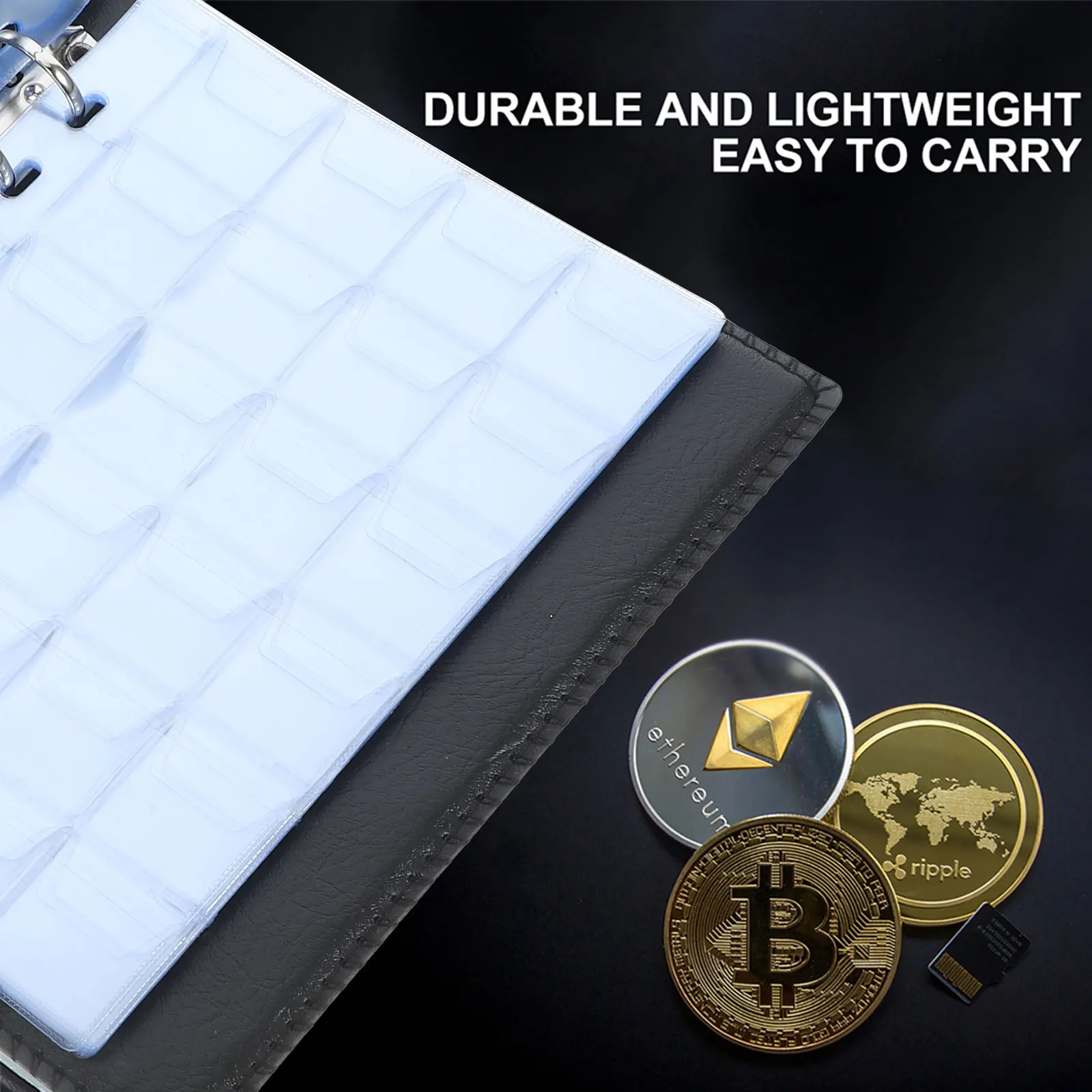 

Coin Collection Album Transparent Holder For Medallions Badges Tokens Storage Simple Portable Album For Coin