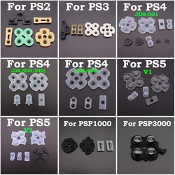 For PS2 PS3 PS4 PS5 Replacement Silicone Rubber Conductive Button Pad Repair Part For PSP1000/2000/3000 Controller