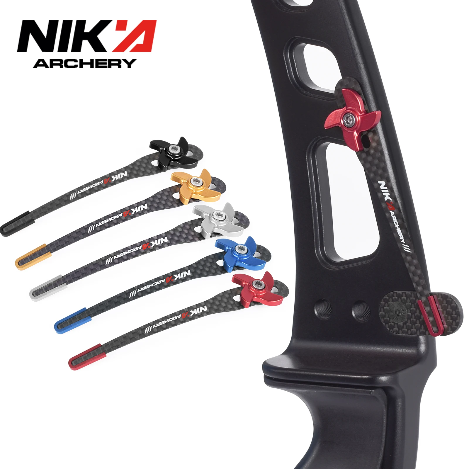 

1PC NIKA Archery Clicker Recurve Bow Carbon Fiber Clicker Adjustable Length For Youth Archery Beginner