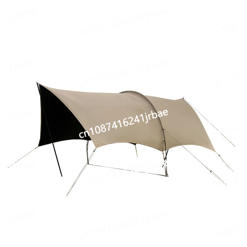 GARDEN Camping Black Coating Tarp Rainproof And UV Resistant Large Space Sunshade Hexagonal Butterfly Sun Shelters