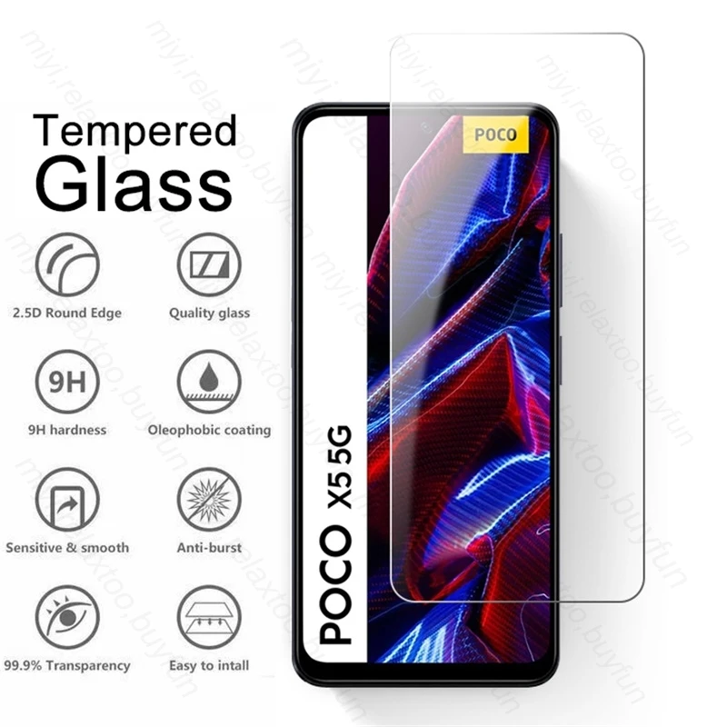 For Poco X5 5G Glass 4To1  Camera Glass PocoX5 22111317PG 6.67" Screen Rear Lens Protective Glass Poxo Poko Little X5 X 5 5G 5X