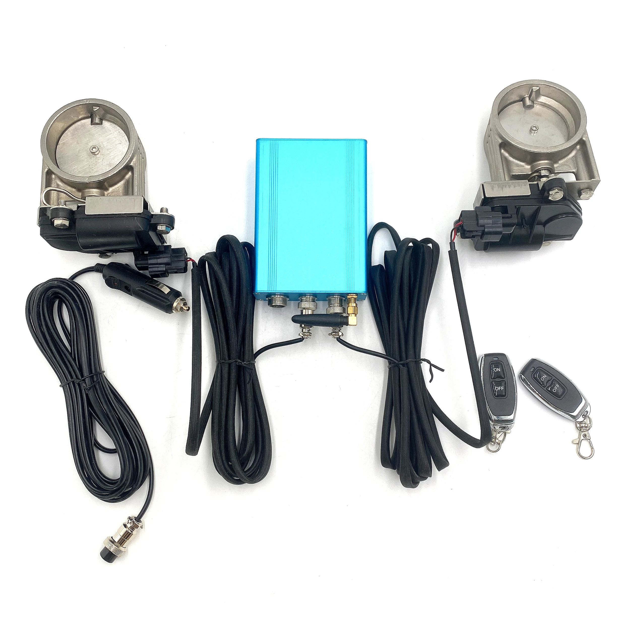 Car Exhaust Pipe Electronic Valve Kit Universal Multi-angle Mode 51 63 76MM Controller Device Remote Kit Controller Switch