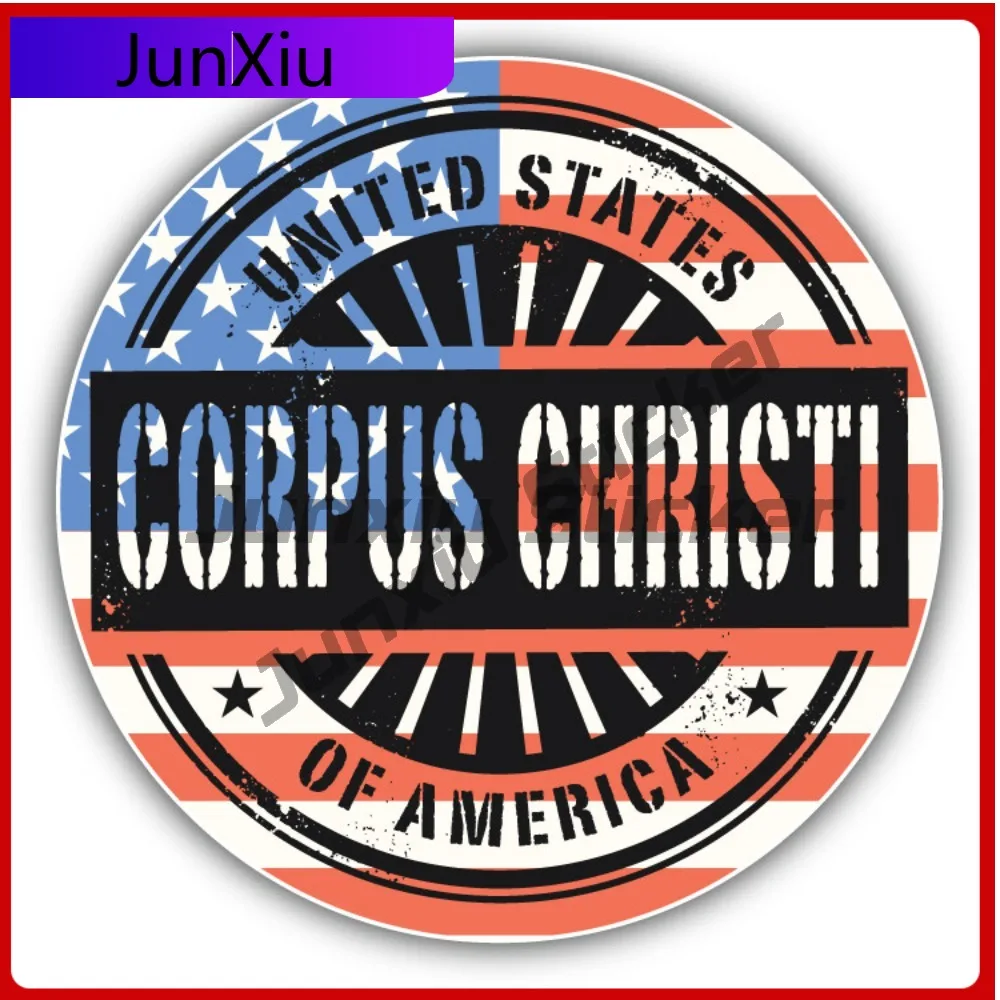 

Corpus Christi City Usa Flag Grunge Stamp Car Decal Bumper Stickers Cute Style Car Use For Car Bumper Car Sticker Accessories