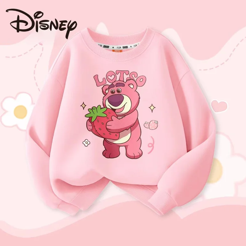 Jesienny zestaw ubrań dla dziewczynki i chłopca Dzieci Disney Lotso Bluza z nadrukiem Top i spodnie Buttom 2-częściowy garnitur Bawełniany dres