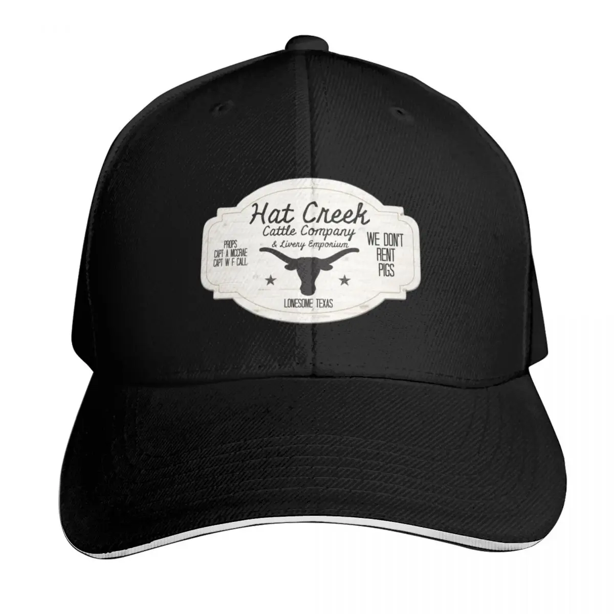 Hat Creek Cattle Company Baseball Cap Strapback Dad Hat Six Panel Structured Crown Sun Protection UPF 50+