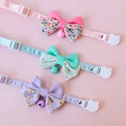 1pc Bow Pet Cat Collar Flower Adjustable Safety with Bell Ring Necklace for Cat Puppy Small Dog Bow-tie Pet Accessories