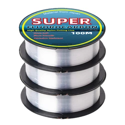 REDTOMATO Fluorocarbon Coated Fishing Line 100M Super Strong Monofilament Nylon Fast Sinking Invisible Fishing lines Carp Pesca
