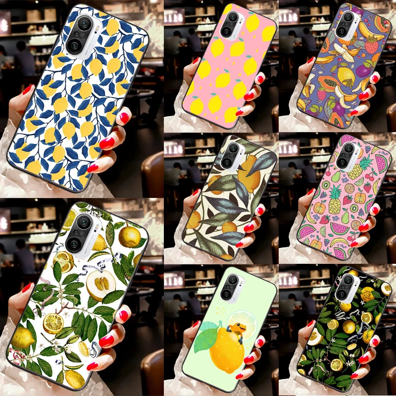 Tropical Summer Fruit Lemon Case For POCO F5 X3 X4 X5 Pro C40 M4 M5s F3 F4 GT Cover For Xiaomi 13 12 Lite 11T 12T Pro