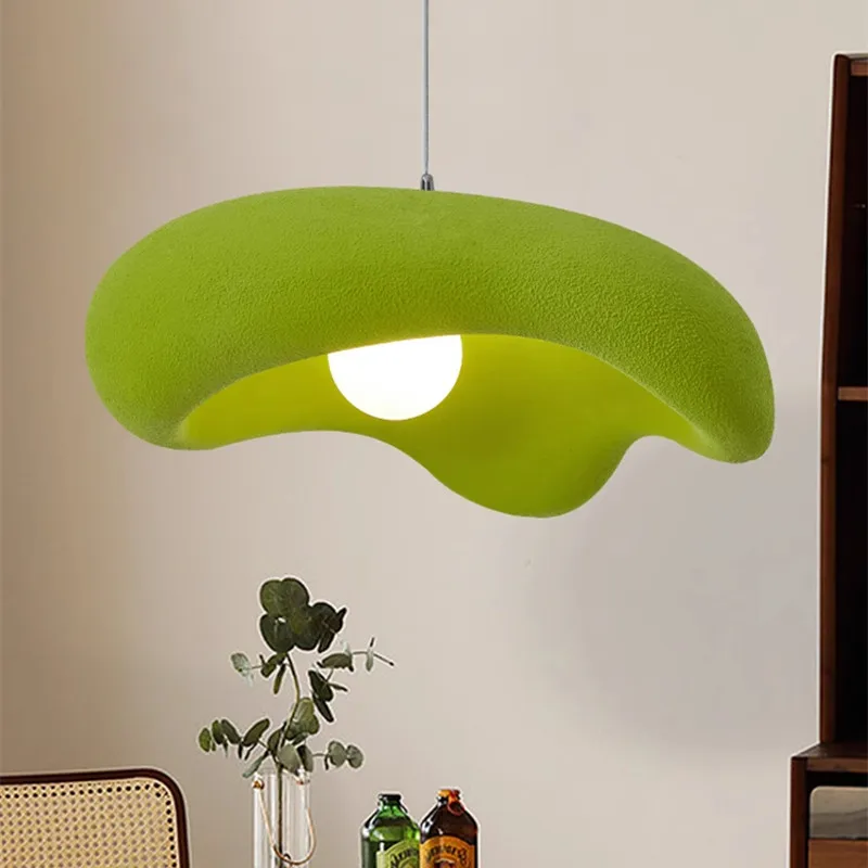 Wine-sabi-Lampe LED Suspendue en Résine de Style Crémeux, Luminaire Décoratif d\'Nik, Idéal pour une Salle à Manger ou une Cuisine, G9