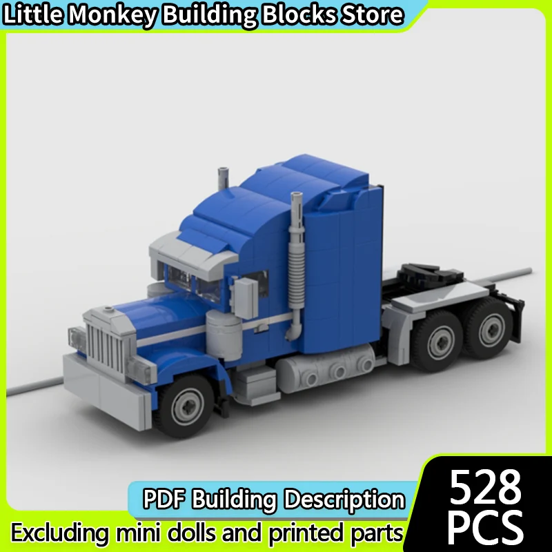 

Конструктор City Car Model MOC: Трактор с удлиненной кабиной и коротким кузовом, модульная технология, детские праздничные подарки, набор для сборки игрушек