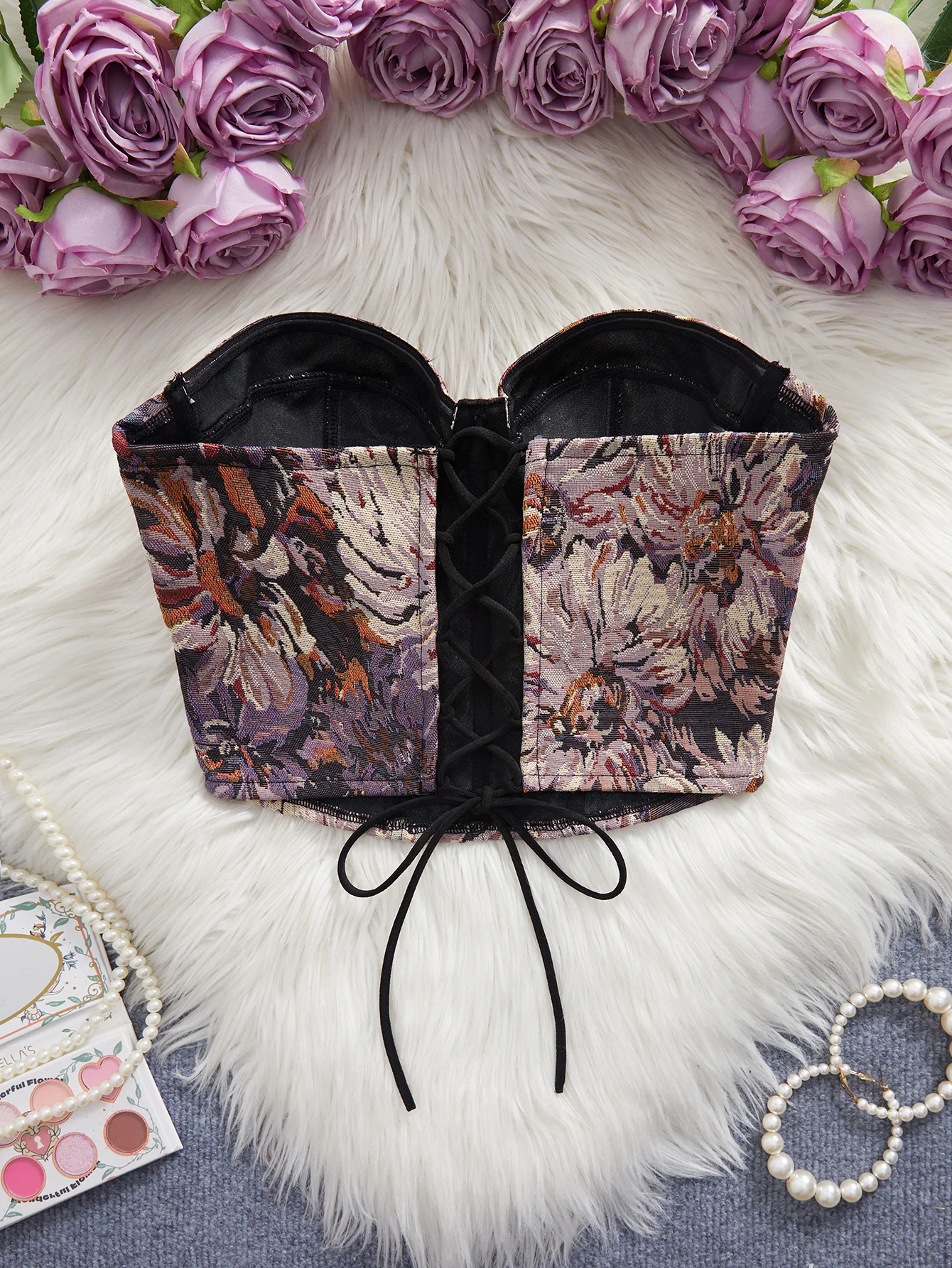 Mehrfarbiger Damen-Unterwäsche-Bodyshaper mit Bügel, Schulterfreies Bauchkontroll-Schlankheits-Bustier-Top, Größen S-XL, Bestseller – Detail 7