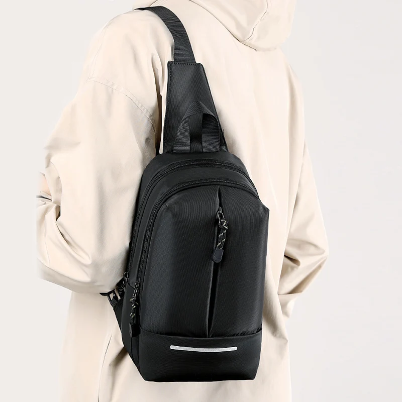 Men Waist Packs Chest Bags with Phone Pocket Multi-Pocket Work Sling Pouch Large Capacity Messenger Bag Stylish Shoulder Daypack