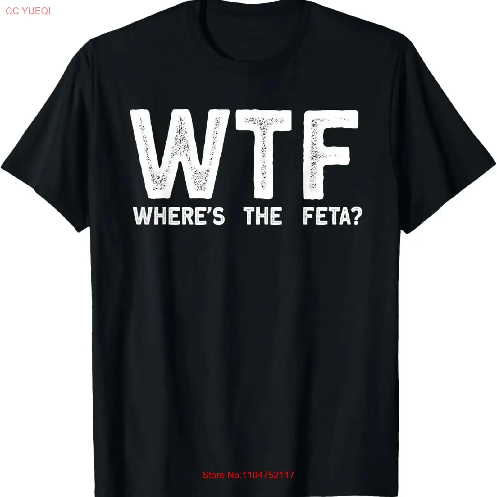 Camiseta Wtf Wheres The Feta, camiseta vintage lavada para uso diario, elegante, cómoda, ligeramente suave, informal, versátil
