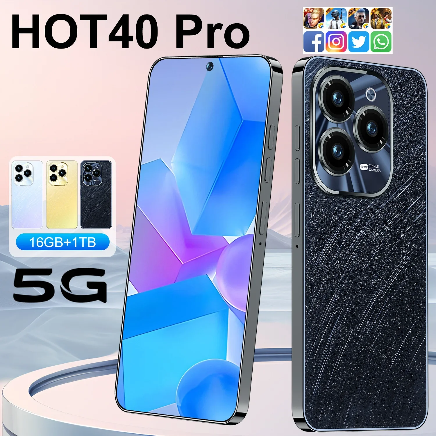 Hot Model HOT40 Pro Smartphone Mobile Phone 7.3 Large Screen HD Original Mobile Phone Global Version Mobile Phone Cheap S22Ultra