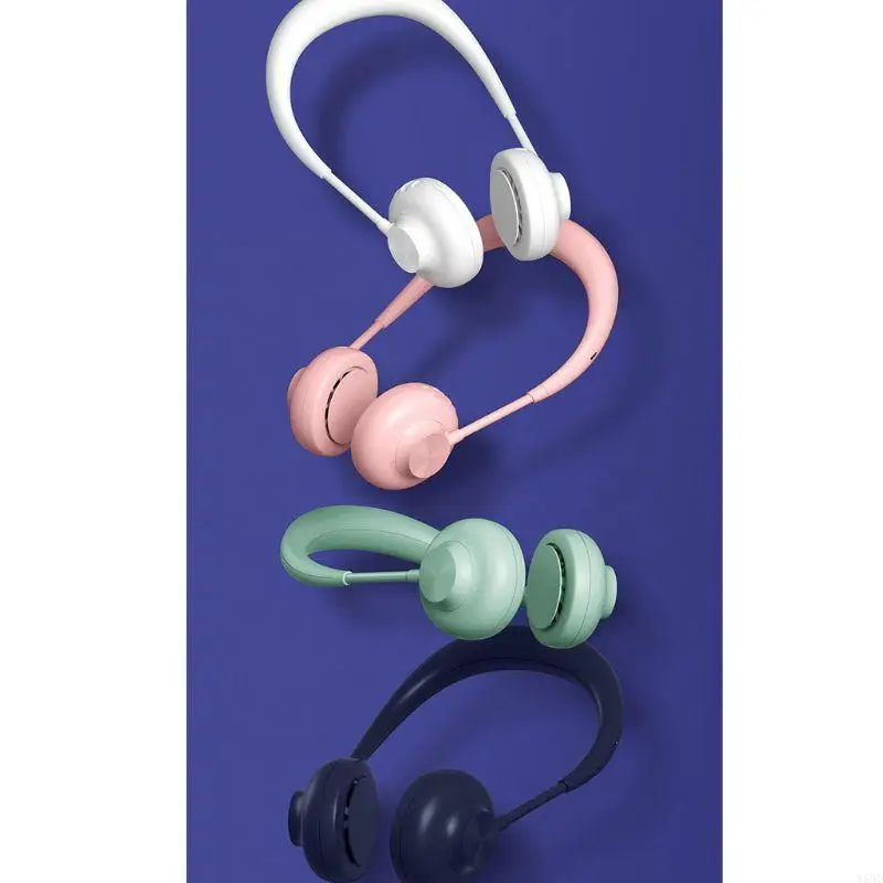 quạt cổ thể thao rảnh tay quạt làm mát mini 3 tốc độ có thể điều chỉnh USB Fan cá nhân yên tĩnh cho môn thể thao ngoài trời