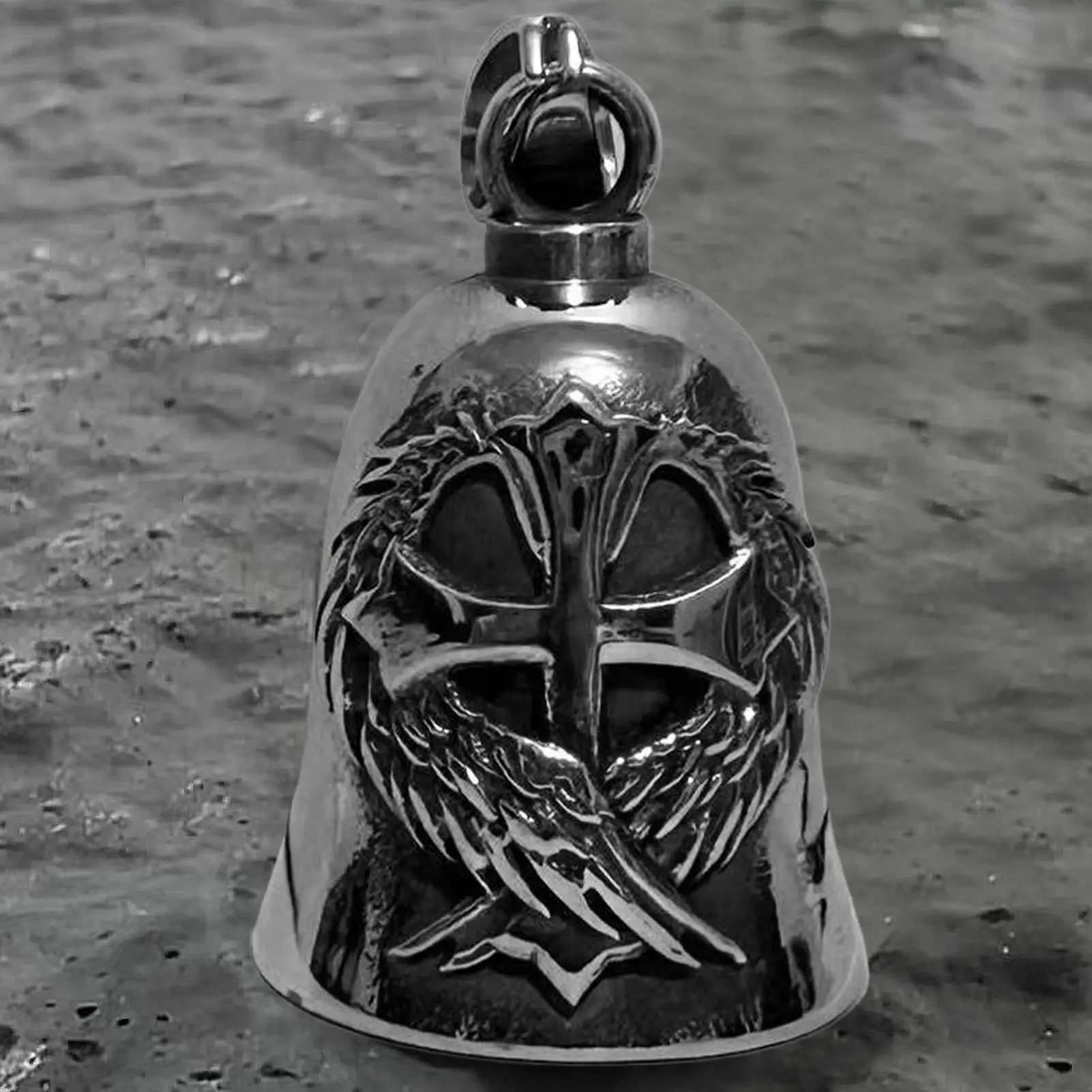 

Motorcycle Charm Bell Bikers Good Luck Bell Hanger Alloy Key Chain Accessory Riding Protection Pendant for Family Lovers Adults