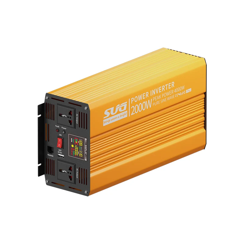 نقية شرط لموجة العاكس 12 فولت 220 فولت 50 هرتز 1000 واط 2000WDC إلى التيار المتناوب محول طاقة محمول سيارة الشمسية العاكس العالمي المقبس #6