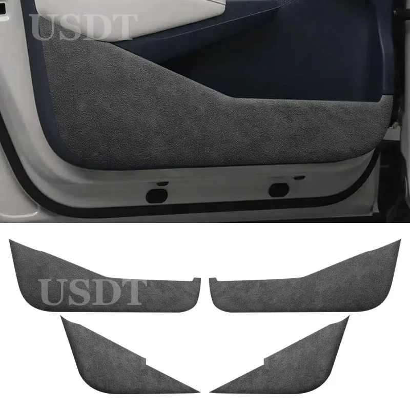 4Pcs Car Door Anti Kick Protection Pad Panel For ZEEKR X 2023 2024 2025 Suede Auto Doors Anti-Dirty Trim Interior Accessories