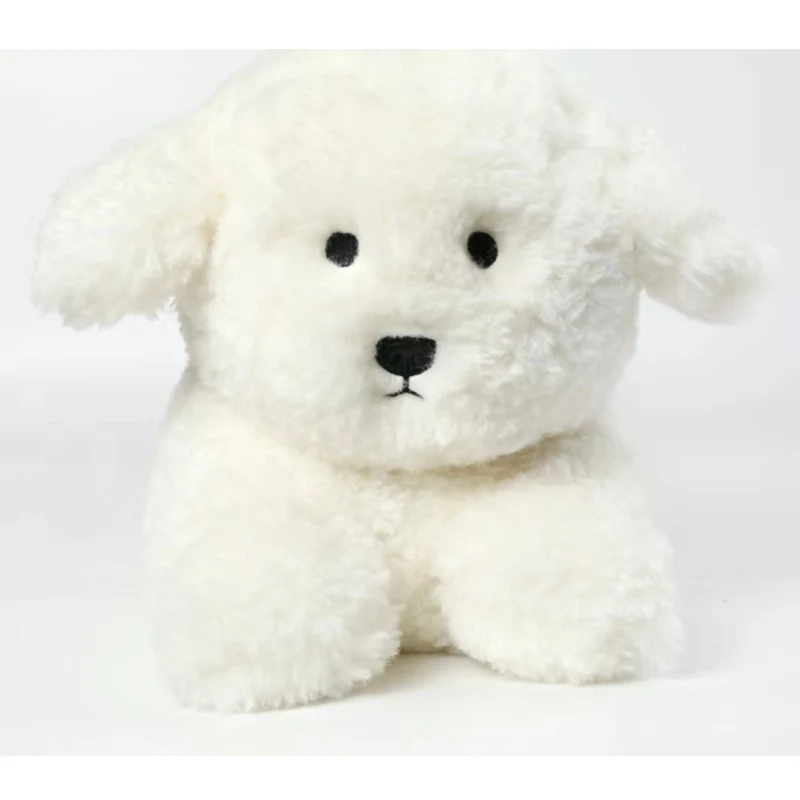 120cm Cute Dachshund White Dog Hug Strip Pillow Stuffed Animals Bichon Frise Cushion Pillow Back Waist Pillow For Girl Birthday