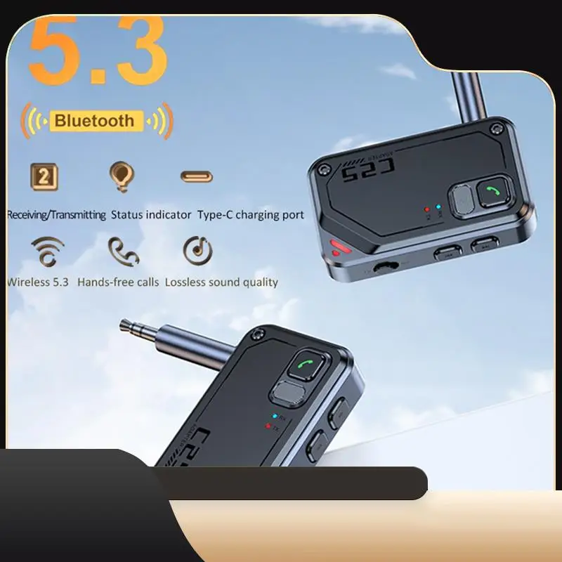 

Bluetooth 5,3 приемник самолета адаптер-передатчик 3,5 мм AUX MP3-плеер HIFI аудио адаптер для ТВ автомобильный домашний динамик-T44C