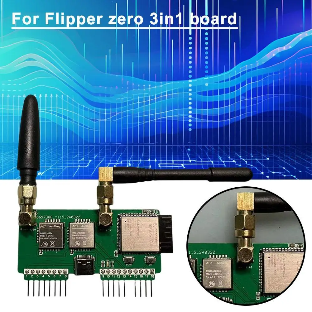 Development Board For Flipper Zero Accessory CC1101 NRF24 ESP32 3in1 Multiple Functions Game Consol Expansion Board Accessories