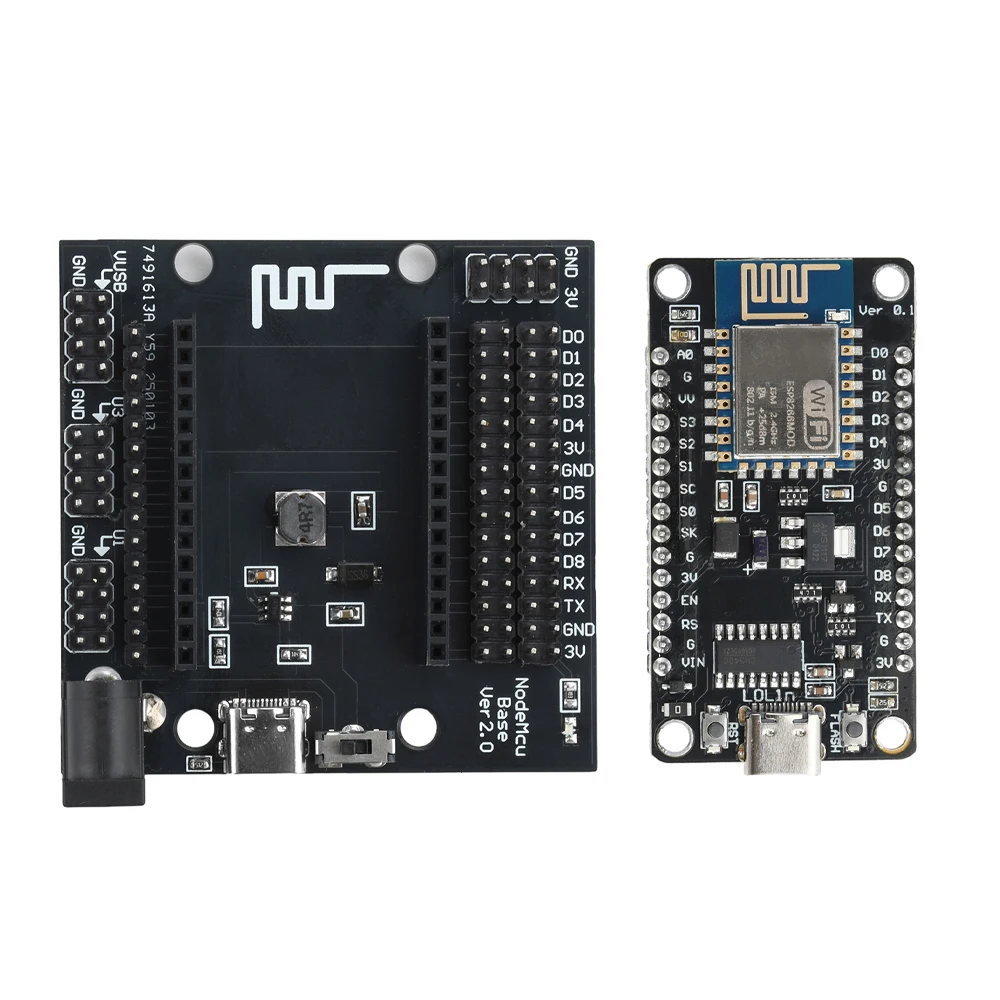 DC+Type-C Port Base Expansion Board ESP8266 Wireless WiFi Development Board Compatible NodeMcu Lua V3 CH340 For Arduino