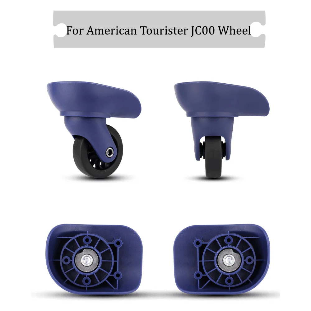 For American Tourister JC00 Universal Wheel Blue Replacement Suitcase Rotating Silent Smooth Shock Absorbing Accessories Wheels