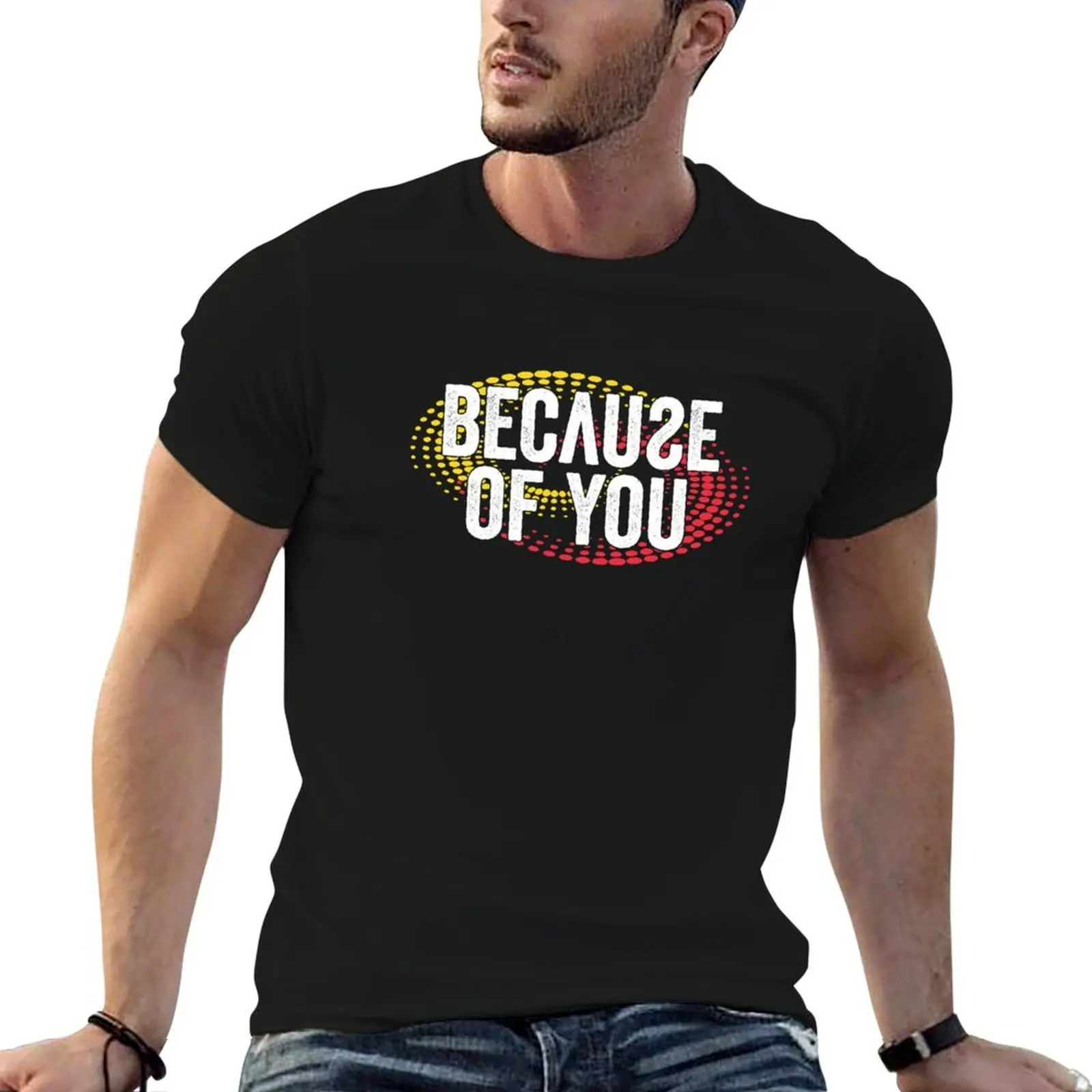 

Gustaph - Because of You [2023, Belgium] T-Shirt t shirt personalised cotton t shirt pack T-Shirt
