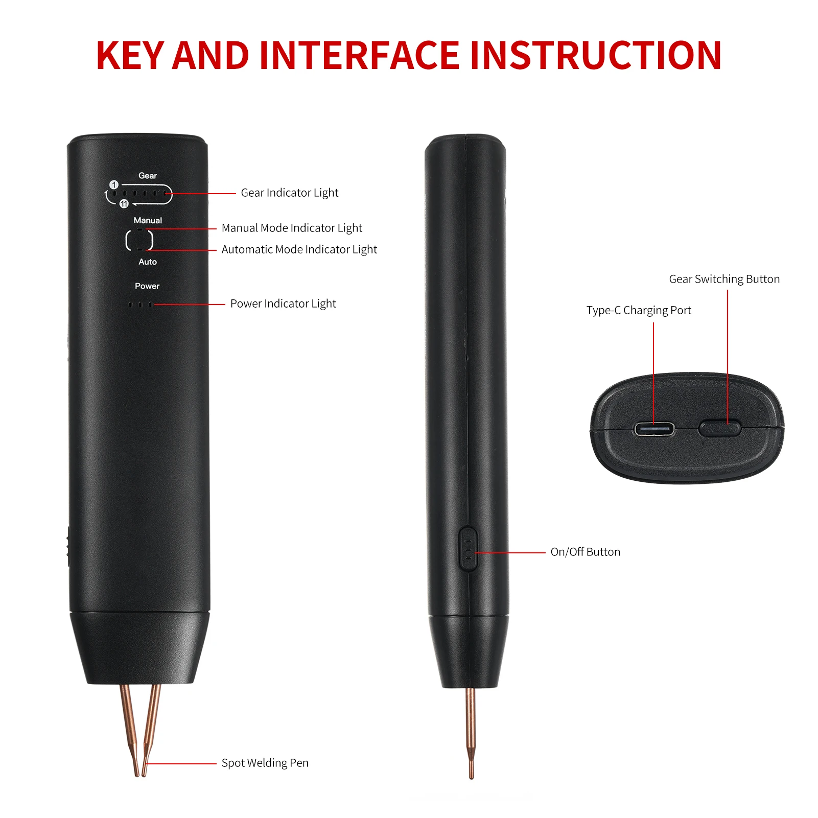 

Spot Welder Handheld Battery Spot Welder with Automatic and Manual Modes 11 Adjustable Gears Mini Spot Welding Machine