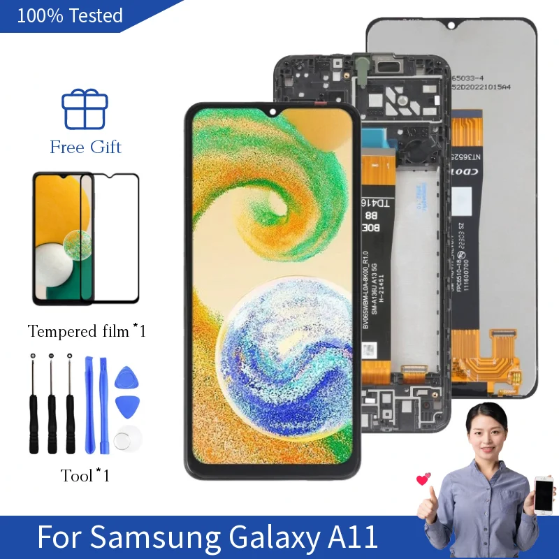 

A11 Screen Replacement For Samsung Galaxy A11 Display SM-A115F SM-A115M SM-A115U Touch Screen Digitizer SM-A115A 6.4"