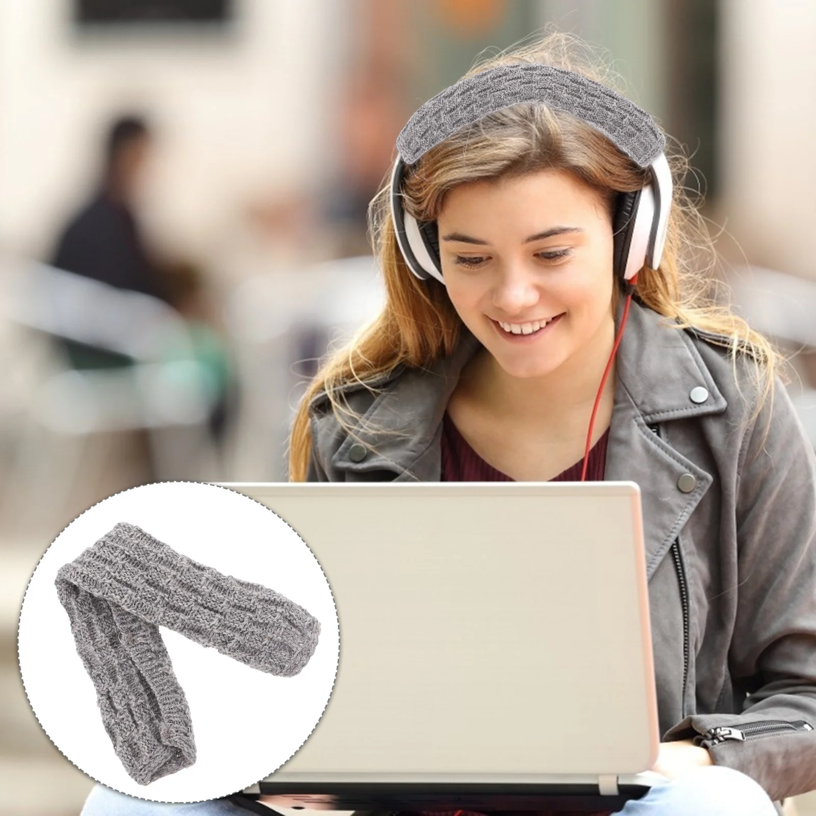 

Knit Headphone Protector Cover Premium Woolen Material For Msr7 M50X Lightweight Scratch Proof Impact Resistant Headband Pad