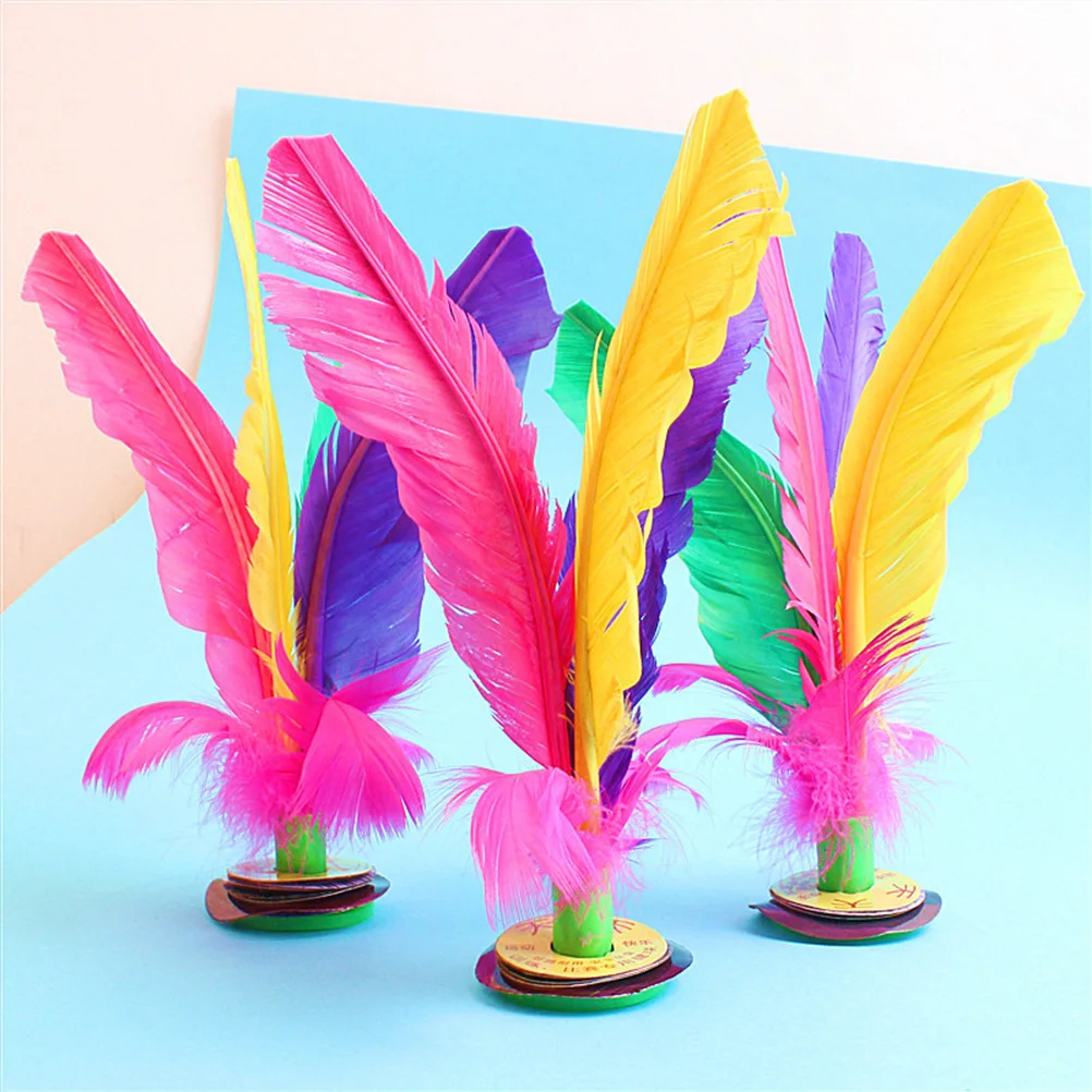 

6 Pcs Colored Shuttlecock Kick Shuttlecocks Toy Chinese Kicking Big Flower Game