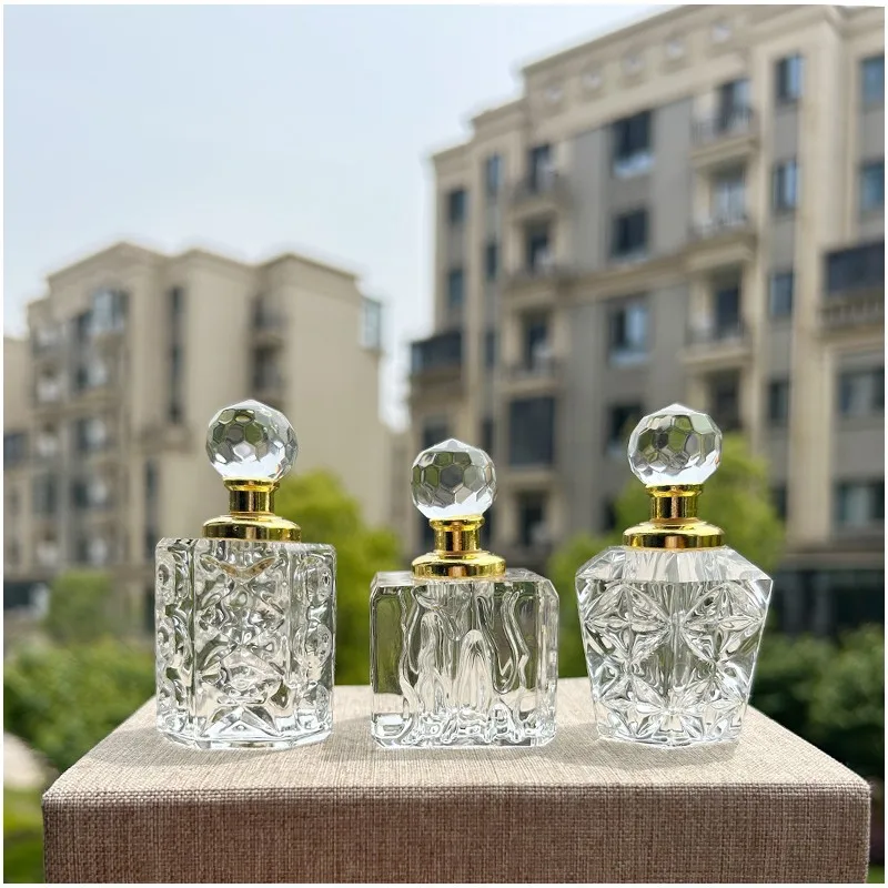 Empty Refillable Perfume Dropper Bottle Car Perfume Bottle Gift Crystal Decoration Vintage Crystal Essential Oil Bottle