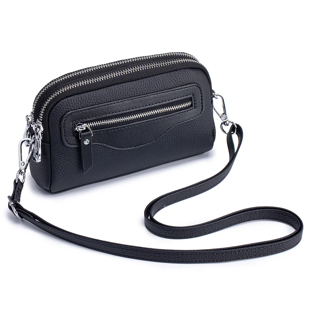 

Fashionable Women's Double Zipper Crossbody Bags Versatile Shoulder Bag Lightweight Multi-functional Outdoor Cellphone Pouch