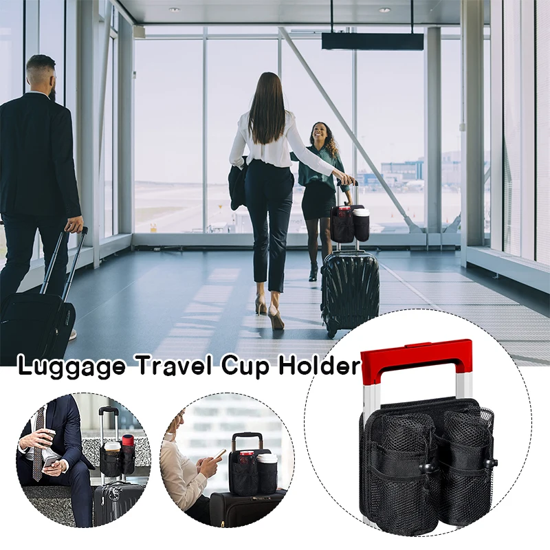 

Universal Luggage Cup Holders Suitcase Handles Drink Organizer Traveler Access Storage Rack Luggage Cup Holder