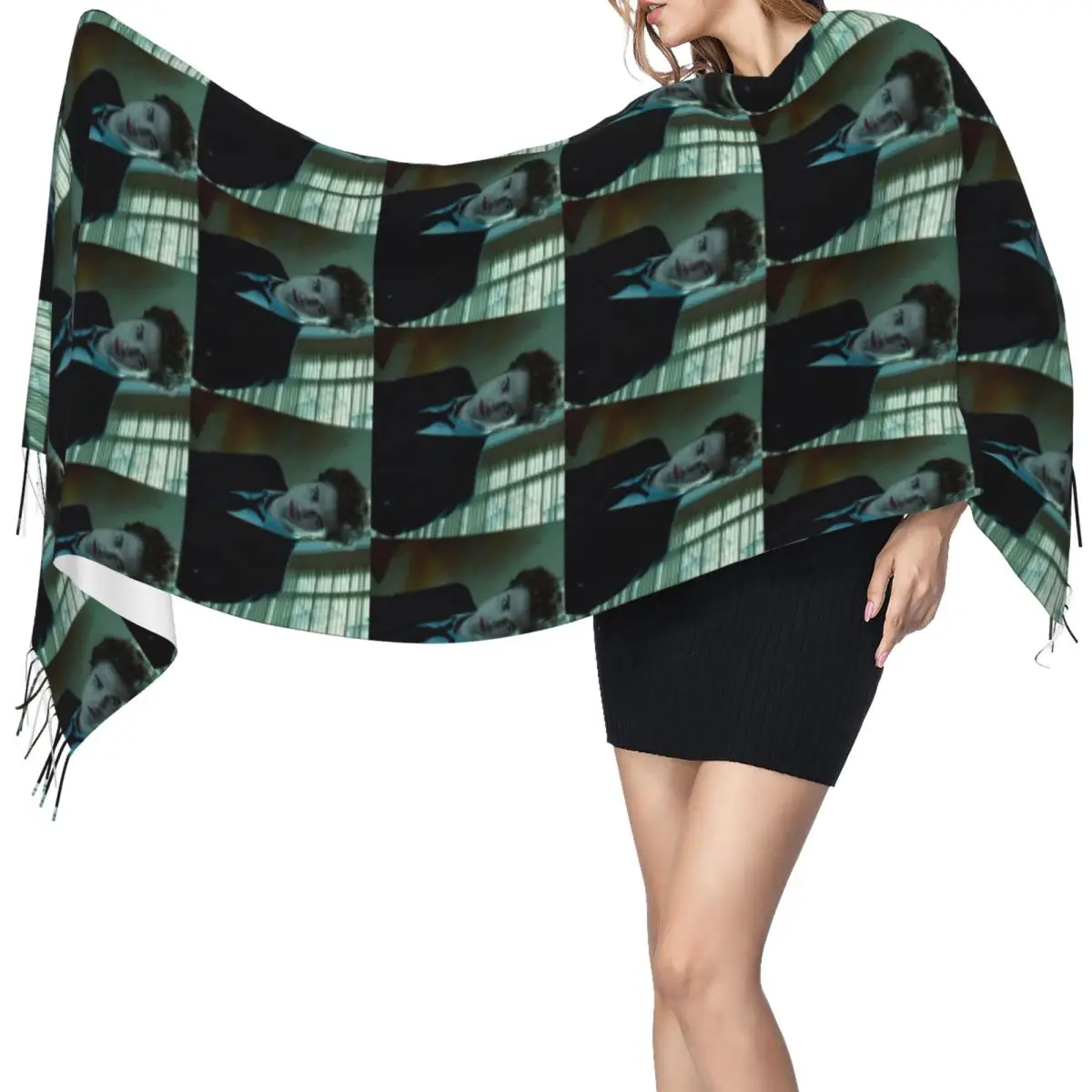 

Шарф Twilight Saga Edward Cullen, шарфы с кисточками для женщин, мягкие теплые шали и накидки, большая осенне-зимняя шаль