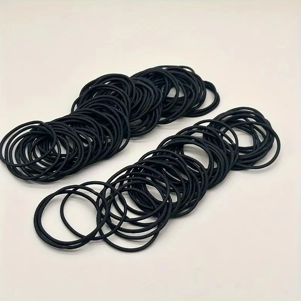 98/200 szt. Czarne elastyczne gumki do włosów dla kobiet i dziewcząt, jednokolorowe gumki do kucyków, proste i wytrzymałe akcesoria do włosów dla dziewcząt