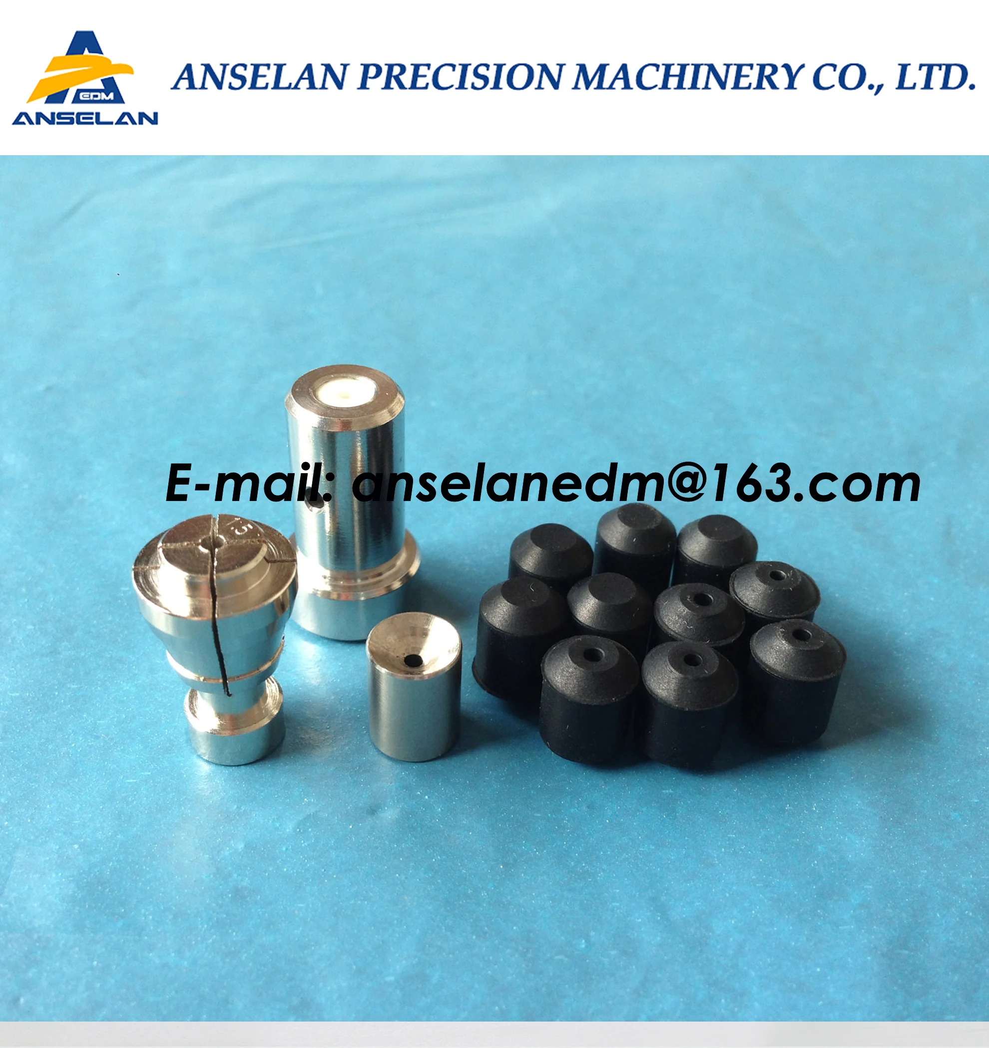 

edm K1C TS-Guide Set d=0.20mm (1pc Guide+1pc Collet+1pc Spacer+10pc Rubber Seal) for So dick KIC,Charmilles SH2 Small Hole Drill